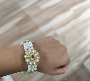 Pearl Kundan Bracelet