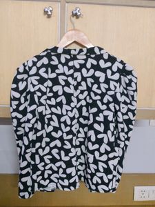 Heart Print Blazer