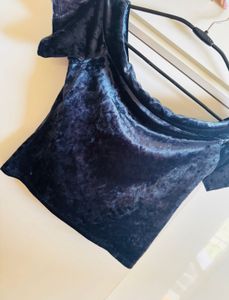 Velvet Off-Shoulder Top