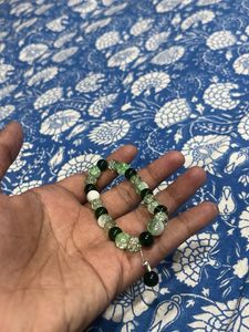 dark green Beaded Bracelet  gre