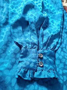 Blue Full Sleeves Top