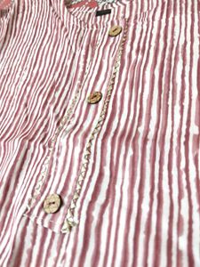 Striped Cotton Short Kurti