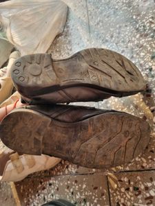 Brown Leather Lace-Up Boots