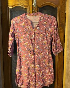 Floral Print Tunic Top
