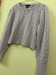 Lavender Knit Crop Top