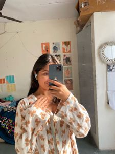 Patterned Long Sleeve Top