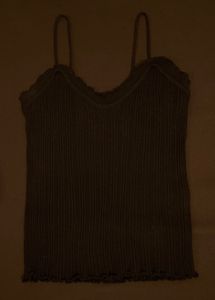 Black ribbed Tank Top