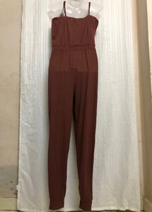 Revamped Brown Sleeveless Jumpsuit