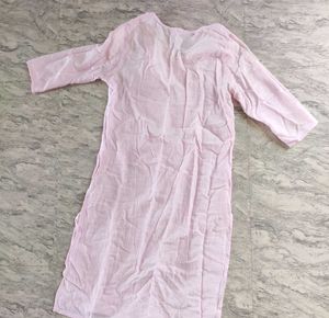 Pink Embroidered Tunic Kurti