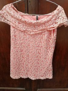 Pretty Pink Off Shoulder Top