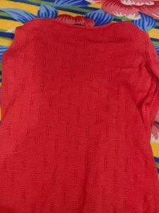 Red Woolen Top
