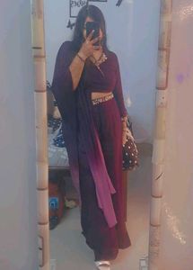 ✨ Purple Indo-Western Set for Sale ✨