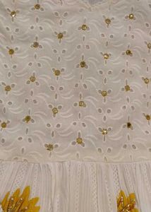 Yellow Colour Shifli Designer Plus Size Dress