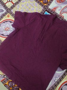 Purple Turtleneck Tee