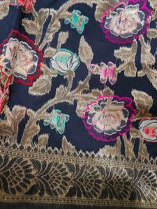 Beautiful Black Floral Saree