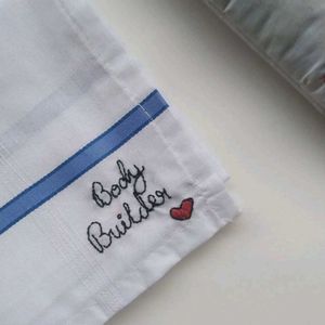 Embroidered &#39;Body Builder&#39; Handkerchief