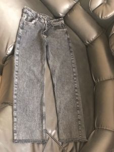 Grey Wash Straight Leg Jeans