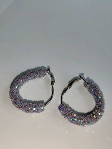Sparkling Hoop Earrings