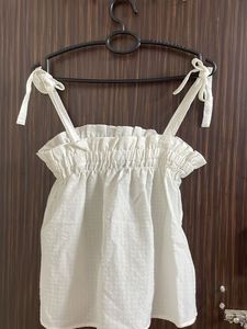 White Tie Strap Top