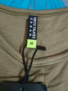 Olive Green Knotted Tank Top