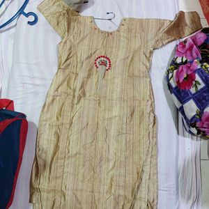 Embroidered Khadi Silk Kurti