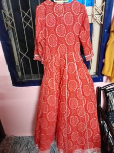 Red Printed Kurta