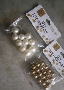 Golden Beads And Pearls