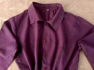Purple Button-Down Shirt
