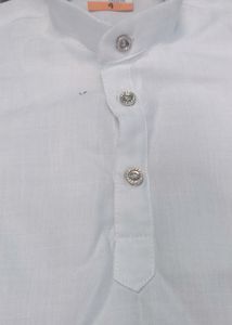 White Kurta Pajama And Wase ort