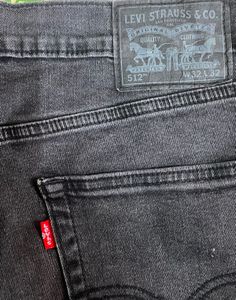 Levi&#39;s 512 slim fit straight leg Charcoal jeans