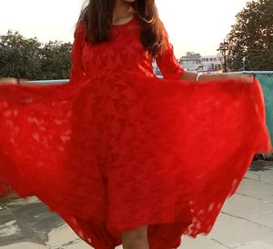 Red Upndown Frock