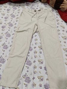 Beige Casual Trousers