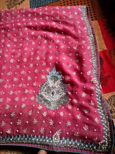 Dusty Pink Pearl Saree 🦪🌹