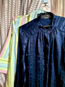 New Striped &amp; Silk Shirts Bundle (Combo)