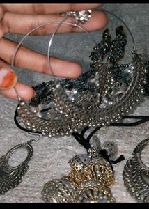 Traditional Oxidized Silver Jewelry Set