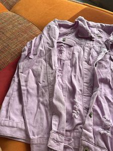 Lilac Denim Jacket