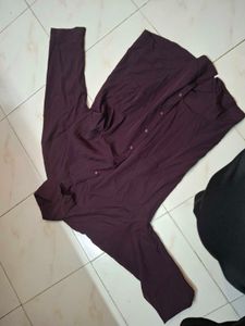 Burgundy Shirt For Office