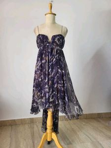Printed High-Low Dress