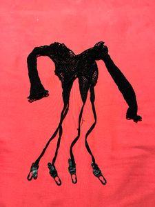 Black Fishnet Garter Belt with Stocking Clips