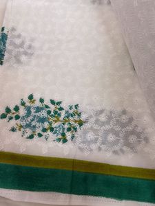 Chikankari Top+Glaze Cotton Bottom