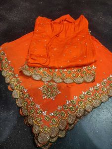 Beautiful Handwork Kurta With Dupatta Set