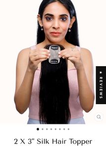 100%human Hair Silk Topper