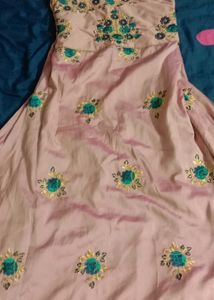 Elegant Embroidered Dress With Dupatta And Pant