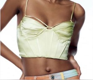 Satin Corset Style Crop Top