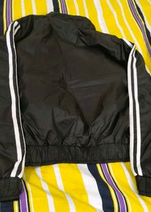 Fleeced Adidas Black Track Jacket for men