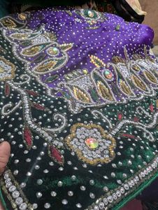 Purple Embellished Saree