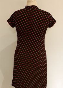 Black and Red Polka Dot Cotton Kurti