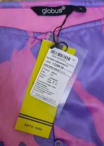 Globus Fit And Flare Satin Lavender Midi