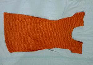 Orange Clr Kurthi Round Neck