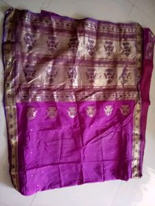 Elegant Purple &amp; Gold Sari